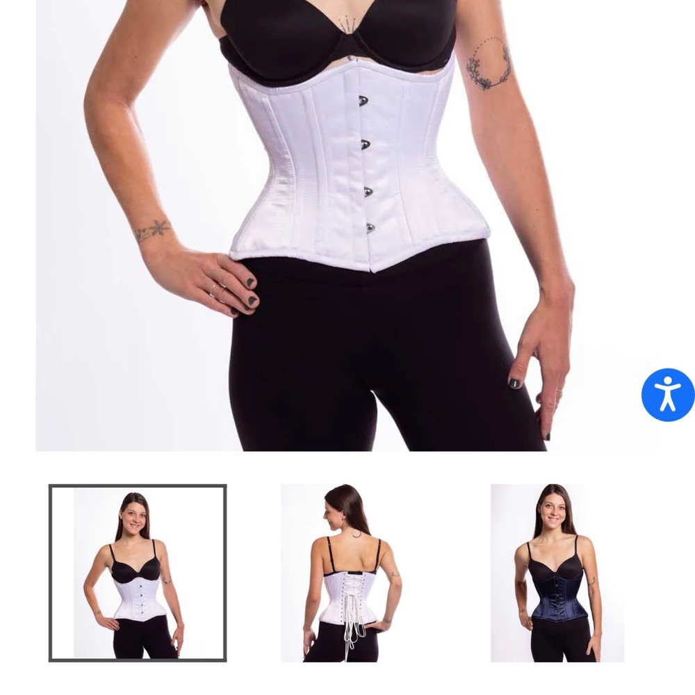 White underbust corset